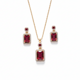 Alkyara Royal Rectangular Pendant Set