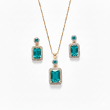 Alkyara Royal Rectangular Pendant Set