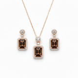 Alkyara Royal Rectangular Pendant Set