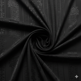 Floral Wash & Wear Hijab - Black