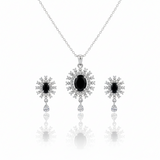 Alkyara Ocean Tear Drop Pendant Set