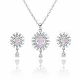 Alkyara Ocean Tear Drop Pendant Set