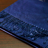 Pashmina Silk Hijab – Indigo Blue