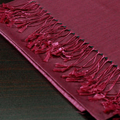 Pashmina Silk Hijab – plum purple