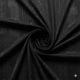 Floral Wash & Wear Hijab - Black