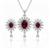 Alkyara Ocean Tear Drop Pendant Set