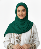 Georgette Hijab – Bottle Green