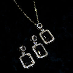 Alkyara Royal Rectangular Pendant Set