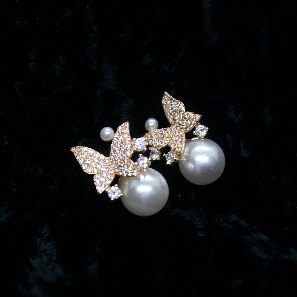 Alkyara Celestia Butterfly Crystal Earrings
