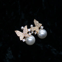Alkyara Celestia Butterfly Crystal Earrings
