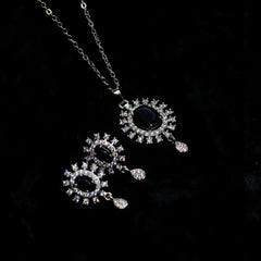 Alkyara Ocean Tear Drop Pendant Set