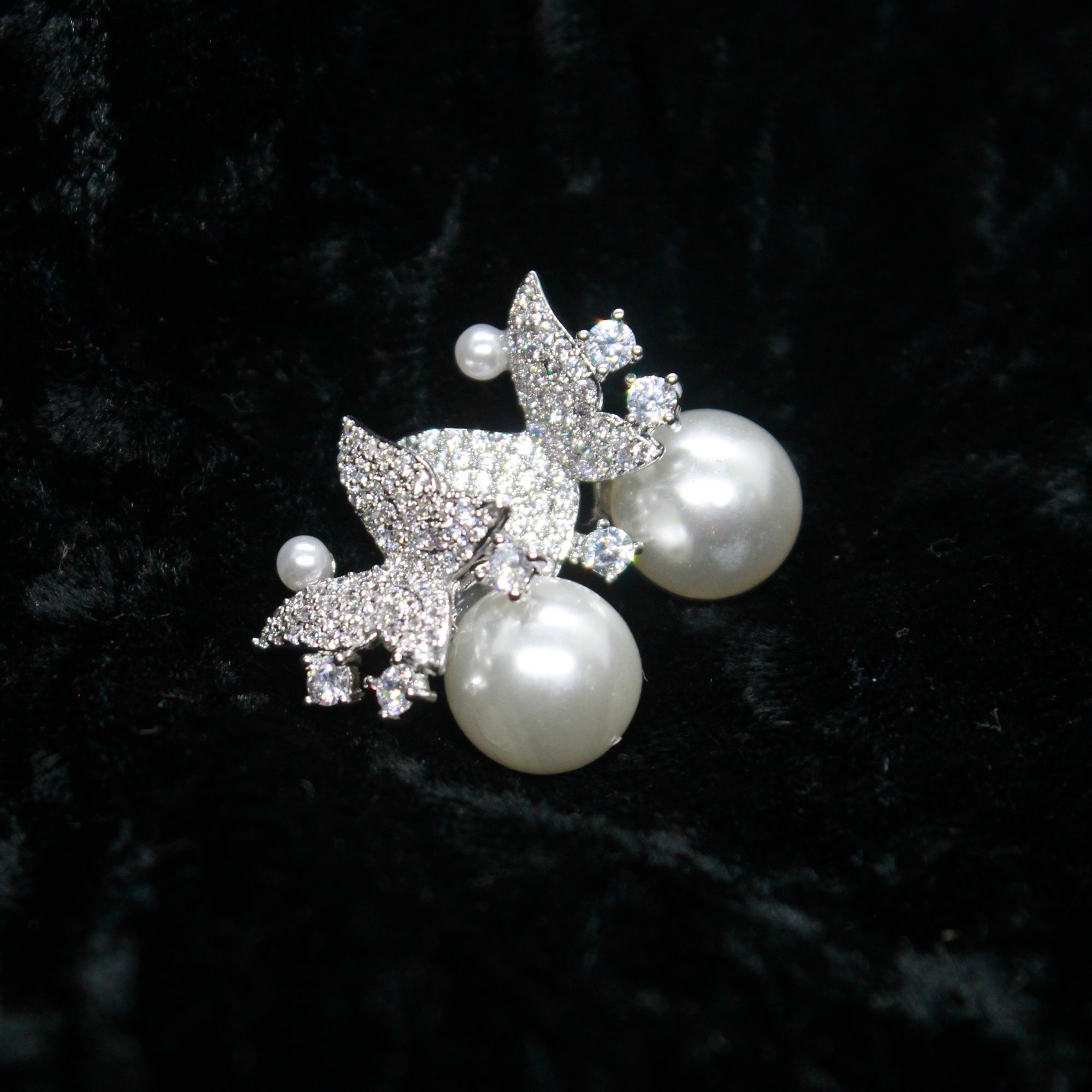 Alkyara Celestia Butterfly Crystal Earrings