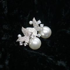 Alkyara Celestia Butterfly Crystal Earrings